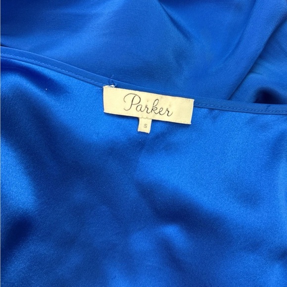 Parker Womens Blue 100% Silk Jumpsuit Romper Size Small - Picture 6 of 8